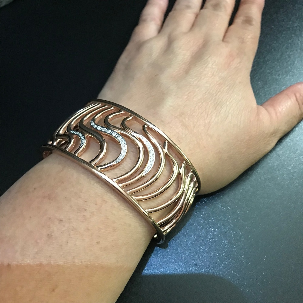 PRE OWNED BREUNING Wavy Cutout Cuff Bracelet